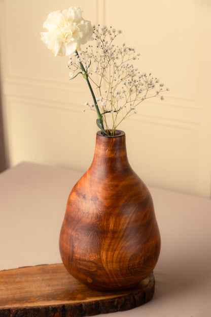 Wooden Pear Vase